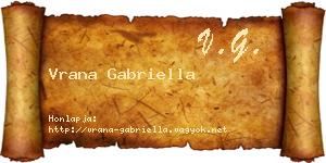 Vrana Gabriella névjegykártya